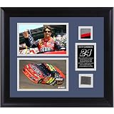 Mounted Memories Jeff Gordon Framed Photo w/ Race Used Sheet Metal and Tire