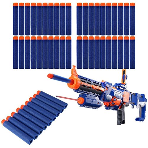 Lot 200 Pcs 7.2cm Foam Darts for Nerf N-strike Elite Series Blasters Toy Gun (BLUE)