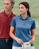 Devon & Jones Blue Ladies Dri-Fast Advantage Solid Mesh Polo Shirt. DG385W