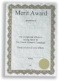 Geographics Certificates Parchment 90gsm with Gold Foil Seals A4 Border Optima Gold [Pack 25]