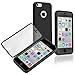 Generic iSee Case Black Gel Slim TPU Protective Cover Case Built in Screen Protector for Apple iPhone 5C
