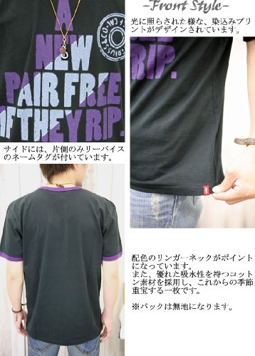 LEVI'S（リーバイス）染込みプリントリンガーネック半袖Ｔシャツ”A　NEW PAIR FREE IF THEY RIP”（82936）