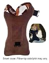 RestUpRight Pillow for Children(Ages 3 to 6yrs)-Brown "football print pillow-top"
