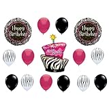 Zebra Stripe Cake Birthday Party Balloons Decorations Supplies Animal Print