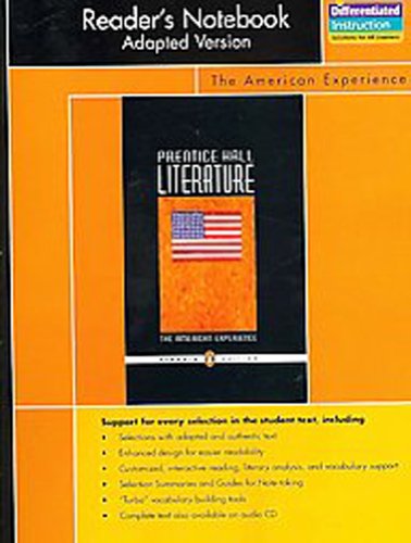 PRENTICE HALL LITERATURE PENGUIN EDITION READERS NOTEBOOK ADAPTED       VERSION GRADE 11 2007C