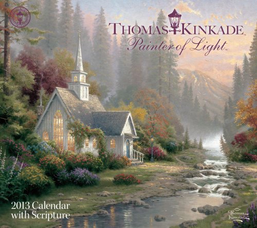 Andrews McMeel Publishing Thomas Kinkade Painter of Light with Scripture 2013 Deluxe Wall Calendar