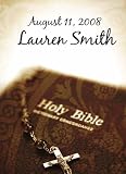 Baby Keepsake: Elegant Bible Design Personalized White Coffee Pillow Packs - Unassembled