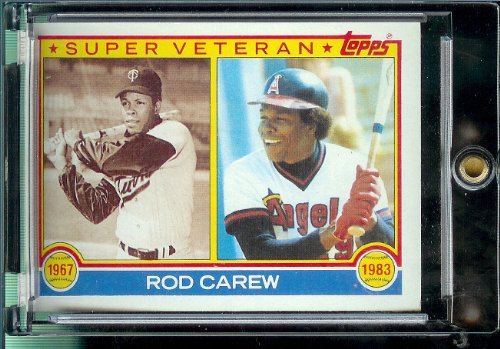 1983 Topps Baseball Card # 201 Rod Carew Minnesota Twins Shipped In A Protective Screwdown Display Case!