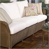 IMAGE OF Weekend Retreat Sofa Seat Cushion Set Fabric: Safari / White Stripe