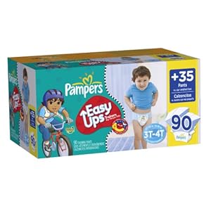 Pampers Easy Ups Boy Trainers Value Pack Size 5 S3T/4T 90 Count