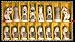Handmade Painted & White Chinese Imperial Court Bone Chess Set