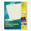 Avery File Folder Labels for Laser and Inkjet Printers, 0.66 x 3.43 Inches, White, Pack of 150 (8478)