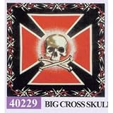 Big Cross Skull Bandanna 22 X 22 Inch Case Pack 36