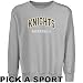 UCF Knights Youth Ash Custom Sport Arch Applique Crew Neck Fleece Sweatshirt - (X-Large)
