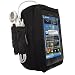 iGadgitz Black Water Resistant Neoprene Sports Gym Jogging Armband for Nokia N8 Symbian Smartphone Cell Phone