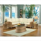 Cabana Banana L-Shape Sectional Sofa Living Room Set in Honey