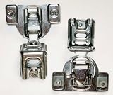 Concealed Cabinet Hinge, 1-1/2 inch Overlay, self-closing. w/Dowels.