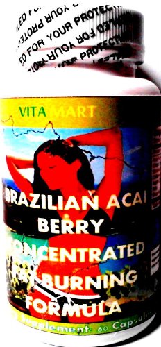 Brazilian Acai Berry 250 Mg Concentrated 4:1 Fat Burning Formula 60 Capsules