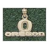 Oregon Ducks Solid 14K Gold ''O OREGON'' 7/16'' Pendant