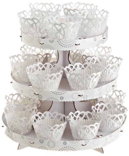 Wilton 1510-1002 Elegant White Cupcake Stand Kit Wilton 1510-1002 Elegant White Cupcake Stand Kit