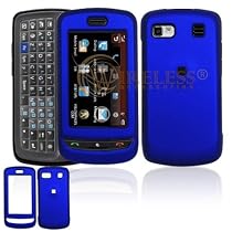 LG Xenon GR500 Cell Phone Dark Blue Rubber Feel Protective Case Faceplate Cover