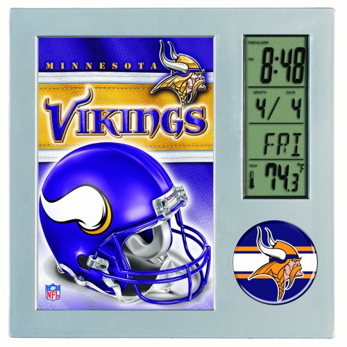 NFL Schreibtischuhr mit LCD-Display Minnesota Vikings
