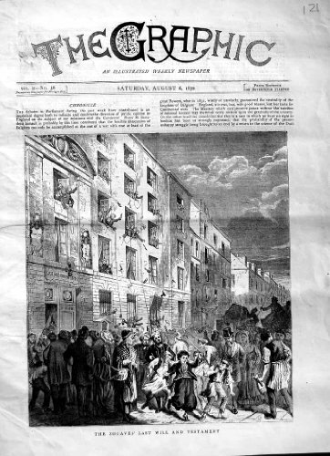 1870 の場面 Zouaves の最後は遺言の骨董品の印刷物