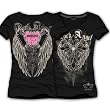 Fallen Angel Wings Rhinestone Cross Rock Angel Katydid