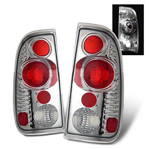 SPPC Chrome Euro Tail Lights Assembly Set For Ford F-Series - (Pair) Driver Left and Passenger Right Side Replacement