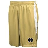 NCAA Notre Dame Fighting Irish Gold Side Block Stunner Mesh Shorts (X-Large)