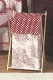 Baby and Kids Clothes Red French Toile and Polka Dot Laundry Hamper by JoJo