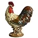 Grasslands Road Cucina Rich Color Ceramic Rooster on Roped Pedestal, 15-Inch