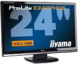 Ilyama E2407HDS 24 inch Wide LCD 1080p DVI HDMI MM Monitor - Black