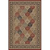 Universal Rugs 104770 Red 9x12 Area Rug, 8-Feet 9-Inch by 12-Feet 3-Inch