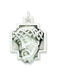 Sterling Silver Jesus Charm Religious Jewelry