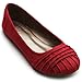 Ollio Women's Ballet Faux Suede Muliti Color Comfort Flat