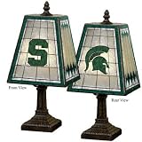 Memory COL-MSU-462 14 Inch Art-Glass Table Lamp-Michigan St