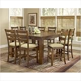IMAGE OF Bundle-17 Hemstead 5 Piece Counter Height Dining Set with Non Swivel Stools