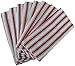Nouvelle Legende 100% Cotton Basketweave Kitchen Towels with Classic Striped Design, Ultra Absorbent Tea Towels for Drying Dishes, Glassware & Spills, Soft, Durable, Lint-Free, 19x29 in 8-Pack, Red