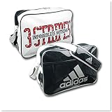 adidasアディダス DOUBLE FACE エナメルショルダーBAG《Lサイズ：23リットル》 IX831 E38499 ダークネイビー×ホワイト×メタリックシルバー