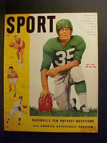 Pete Pihos Philadelphia Eagles Autographed January 1959 Sport Magazine