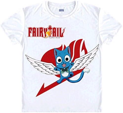 Fairy Tail Short Sleeves T shirt Tee (M (US S), White)