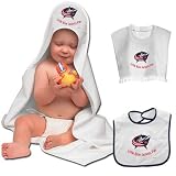 NHL McArthur Columbus Blue Jackets 3-Piece Hooded Bath Towel and Bibs Set