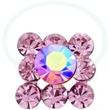 Pink Square Studded Toe Ring