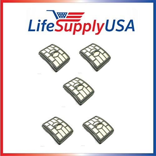 LifeSupplyUSA 5 Pack HEPA Filters Compatible with Shark NV500 Rotator Pro Lift-Away Vacuum Cleaners, Part XFH500