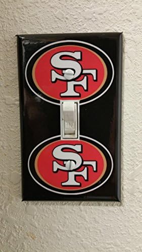 EZ Mounts San Francisco 49er's Decorative Light Switch Wall Mount Plate Cover Universal 2.75in x 4.5in Standard 1 Gang Wall Plate Perfect for Home, Office and Makes for a Great Gift