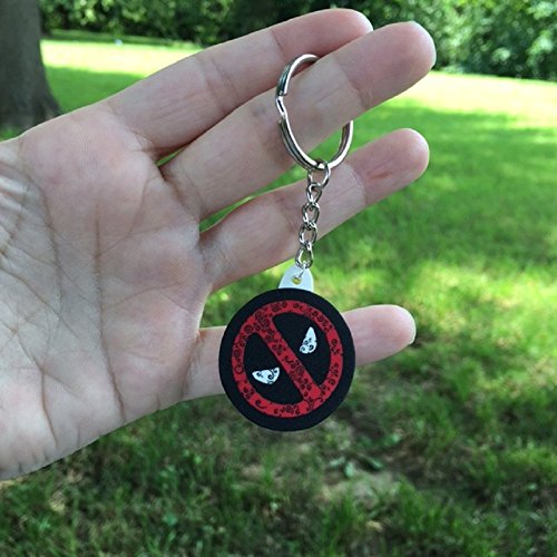 Deadpool Keychain - Marvel Comic Accessories - 1.25" Round Charm with Keyring - Swirl Art Keychain - The Psychedelic Swirl
