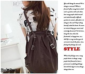 Vintage Women Girls Backpack Rucksack Travel School College Bookbag Satchel Bags Color: Coffee