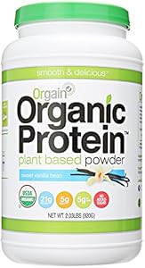 Orgain Organic Protein Plant-Based Powder, Vanilla Bean, 2.03 Pound