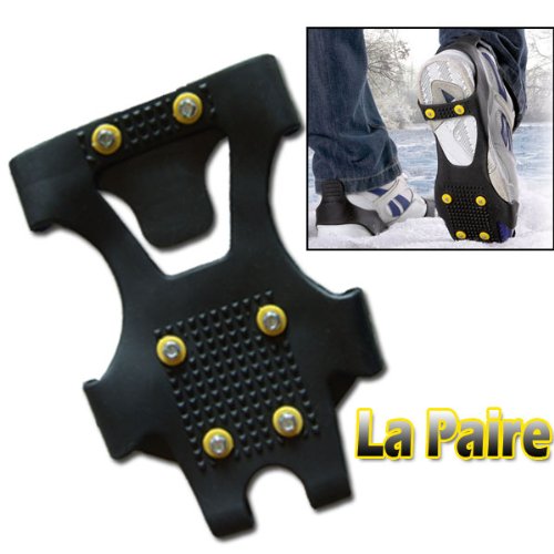 Paire de Crampons à Glace à Pointes Anti Glisse T. 36-43 - indiscount ®